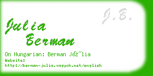 julia berman business card